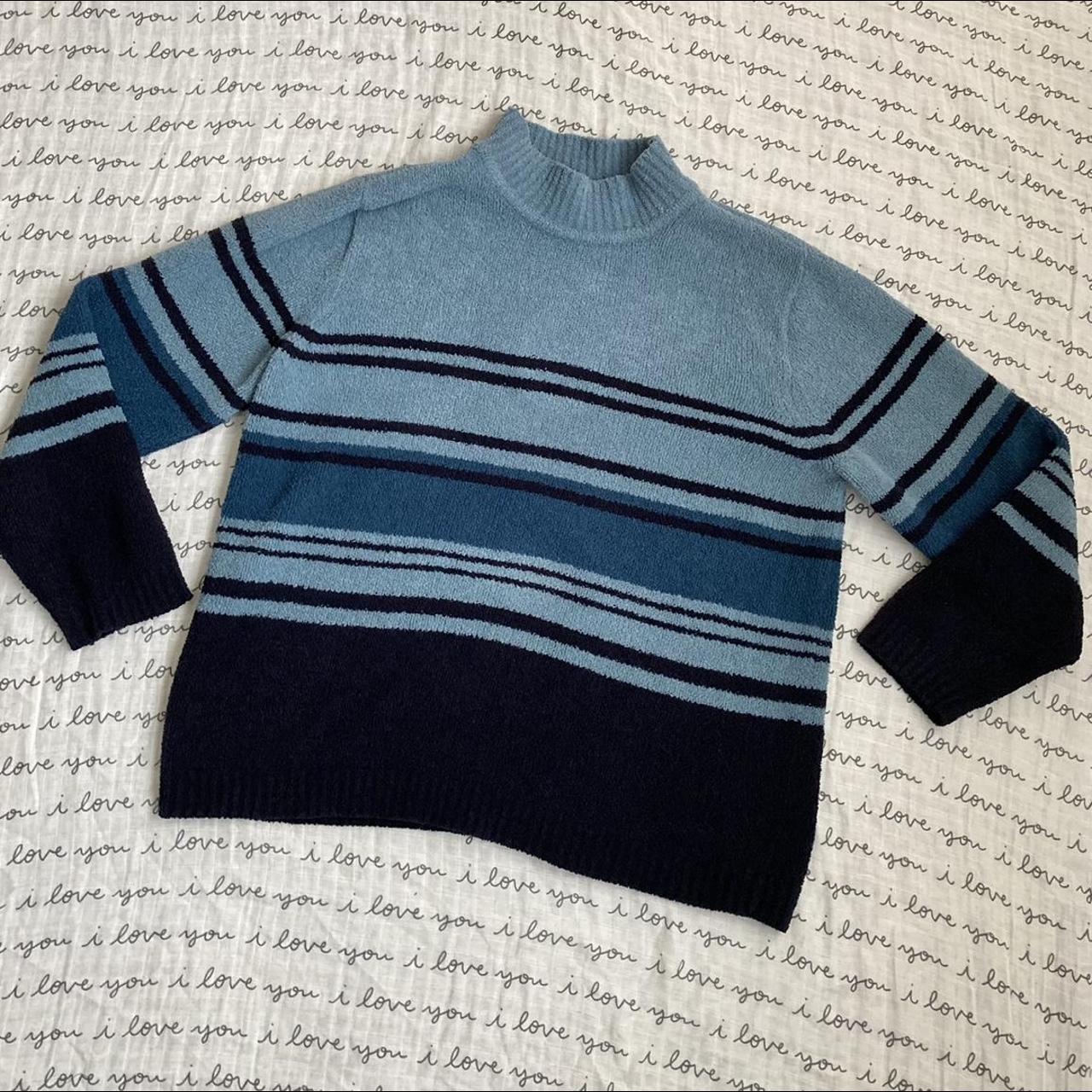 Women's Blue and Navy Jumper | Depop