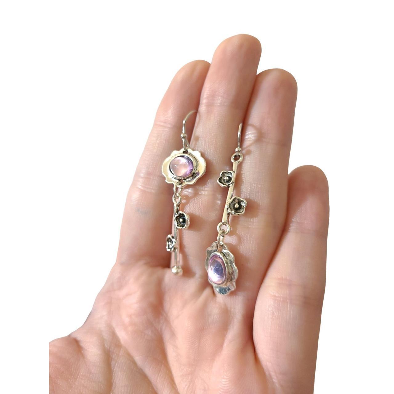 Beautiful light purple earrings. Made of synthetic... Depop