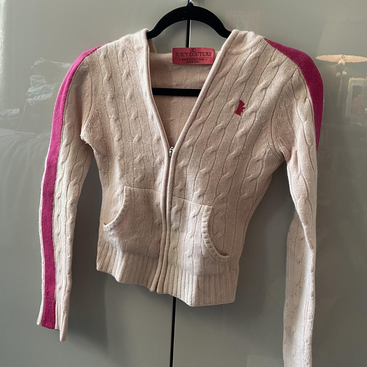 Light pink juicy couture cashmere zip up sweater... Depop