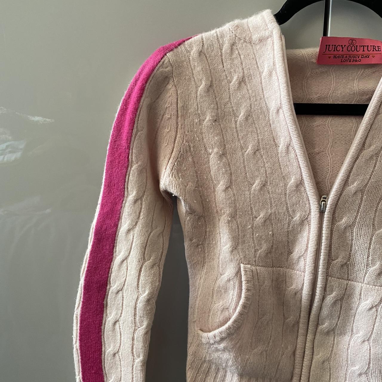 Light pink juicy couture cashmere zip up sweater... Depop