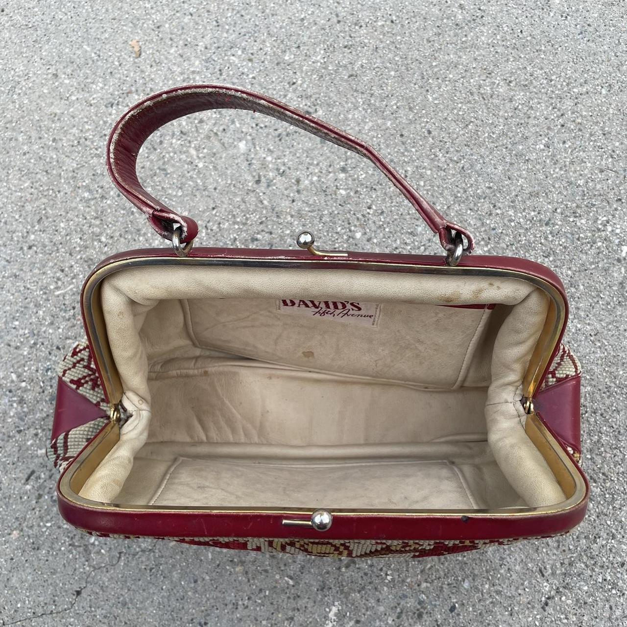 Great Vintage Saks Fifth Avenue Leather and Corduroy Suitcase