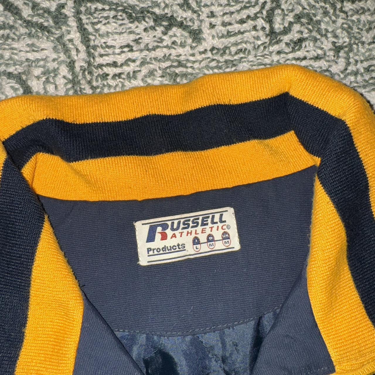 Vintage Russell Athletic bomber Jacket/coat Navy... Depop
