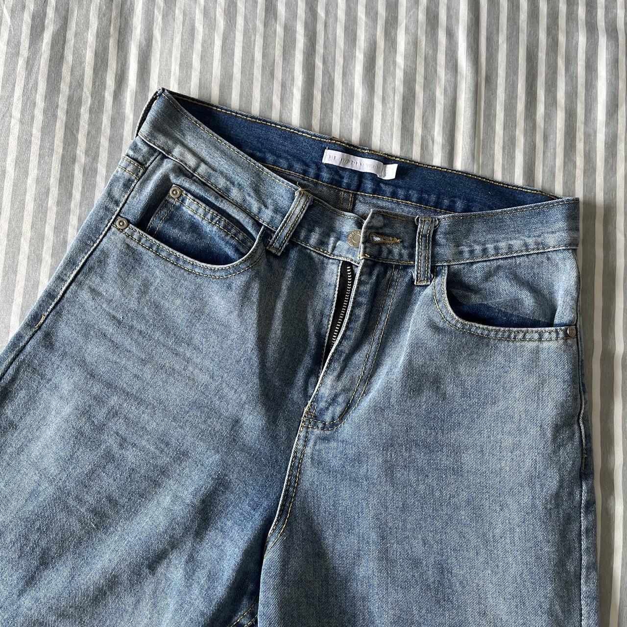 ‘The Hidden Way’ blue cut off jeans Size 12 - Depop