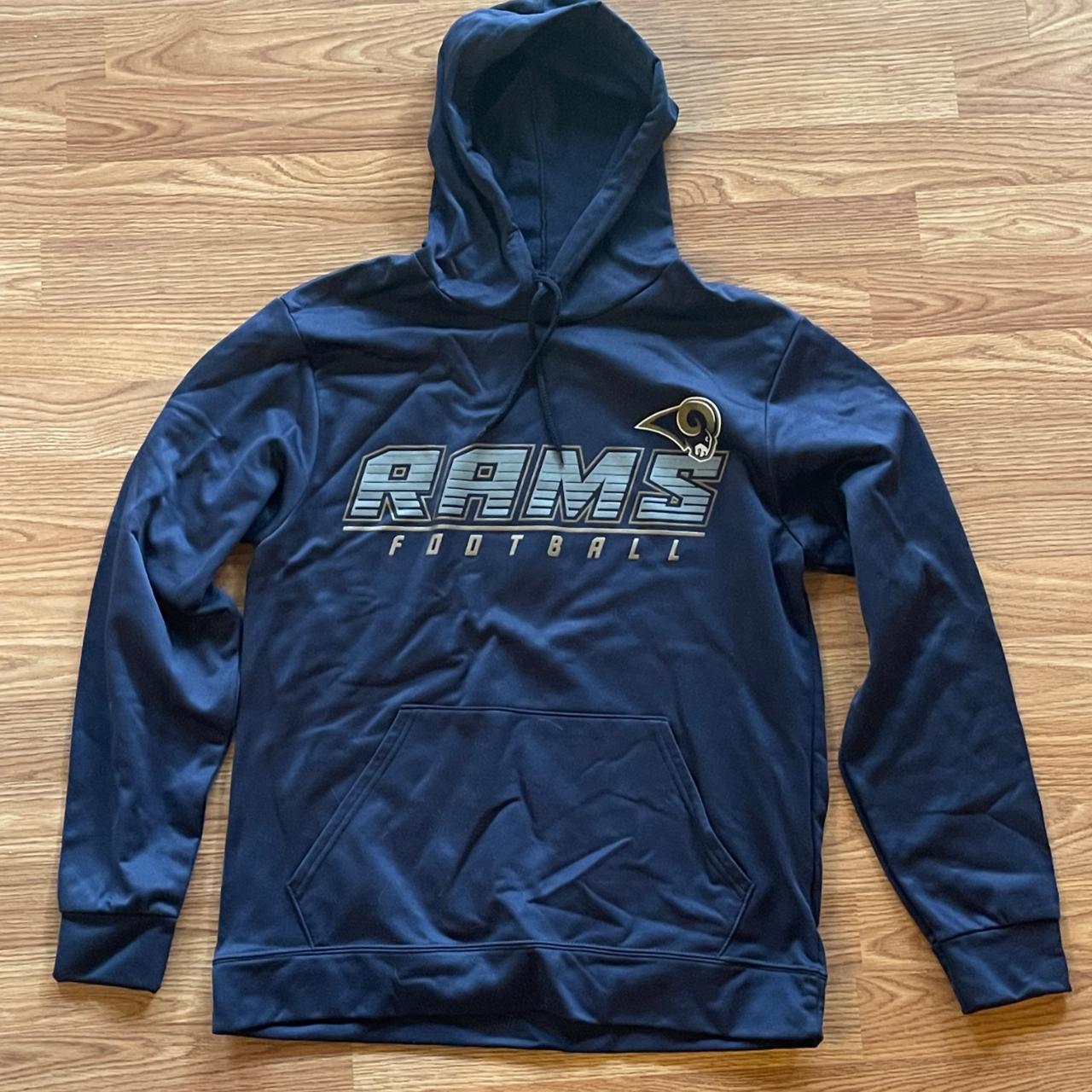 rare los angeles rams zip up hoodie size : large - Depop