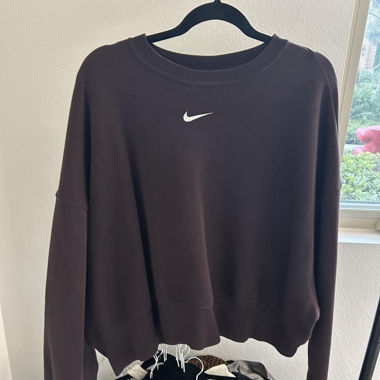 Large brown Nike sweatshirt. Worn but in very good... - Depop