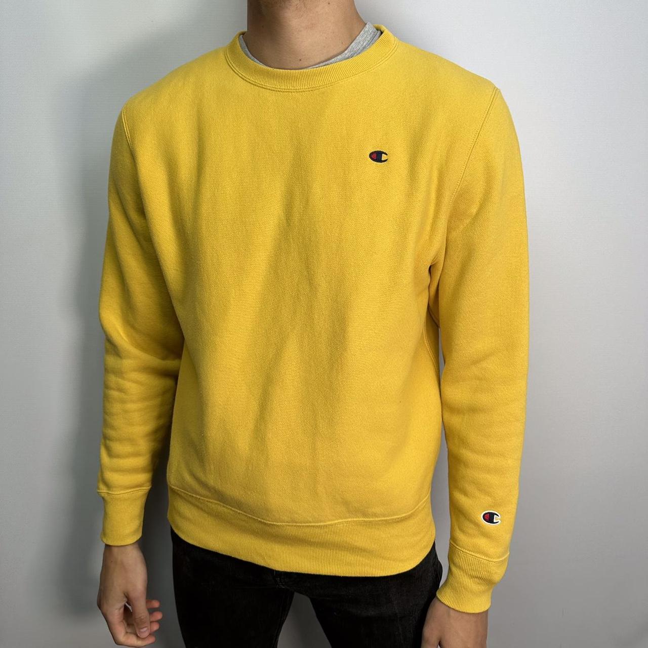 Champion sweater mustard best sale