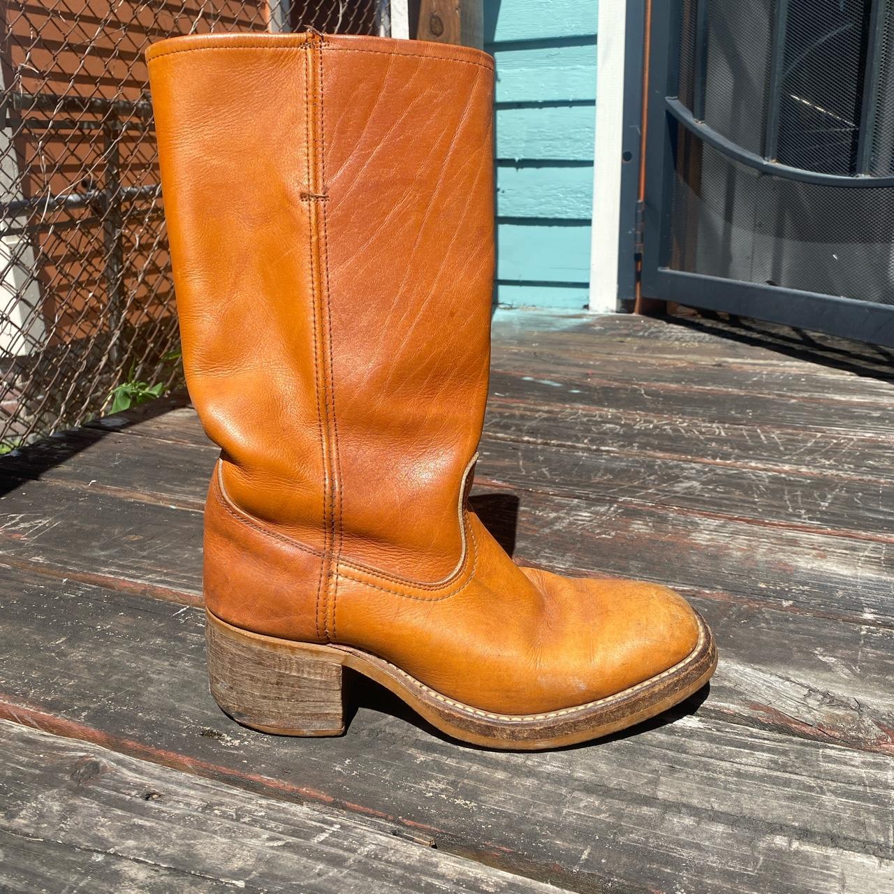 Frye Women's Tan Boots Depop