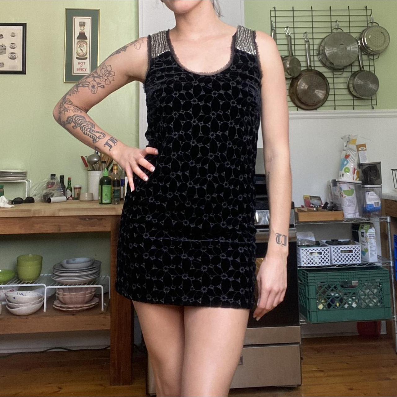 Free people clearance black velvet dress