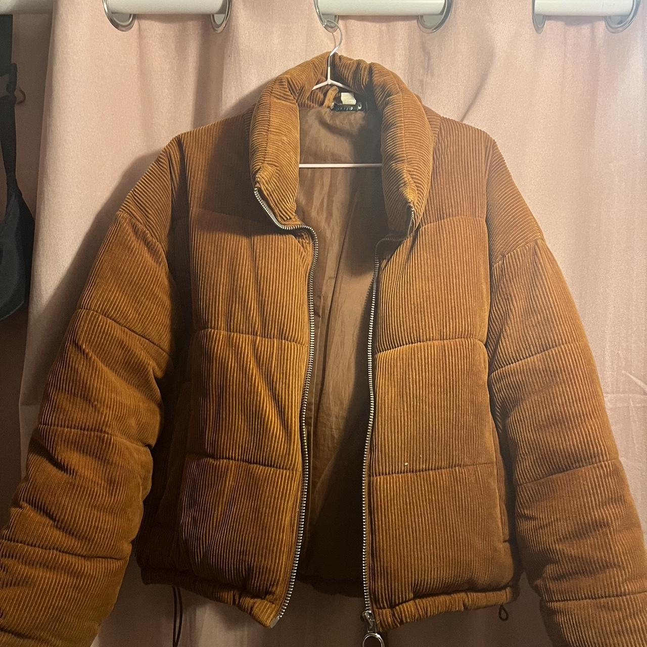Burnt orange corduroy puffer Well loved but