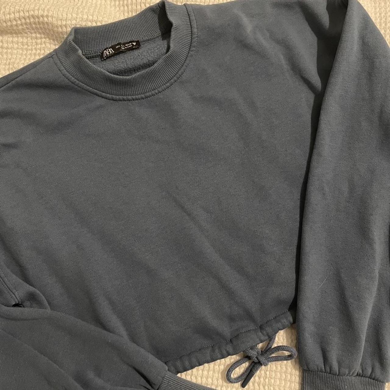 Zara Women's Blue Sweatshirt Depop