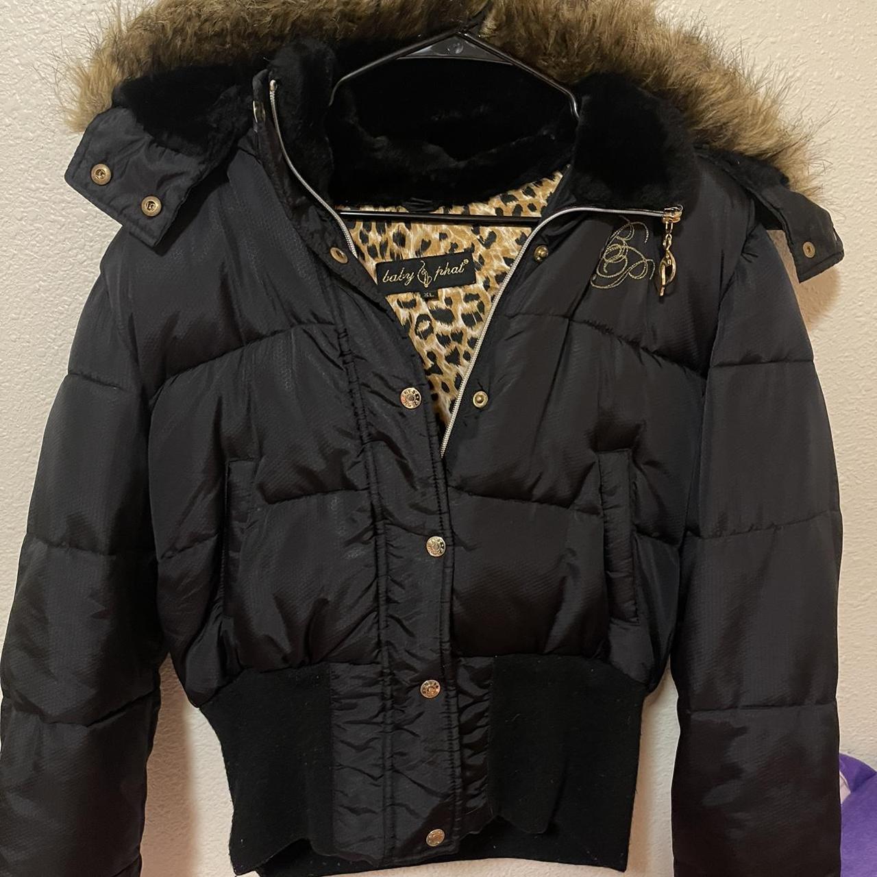 Baby Phat Puffy Fur Jacket Super Cute 2000s Depop