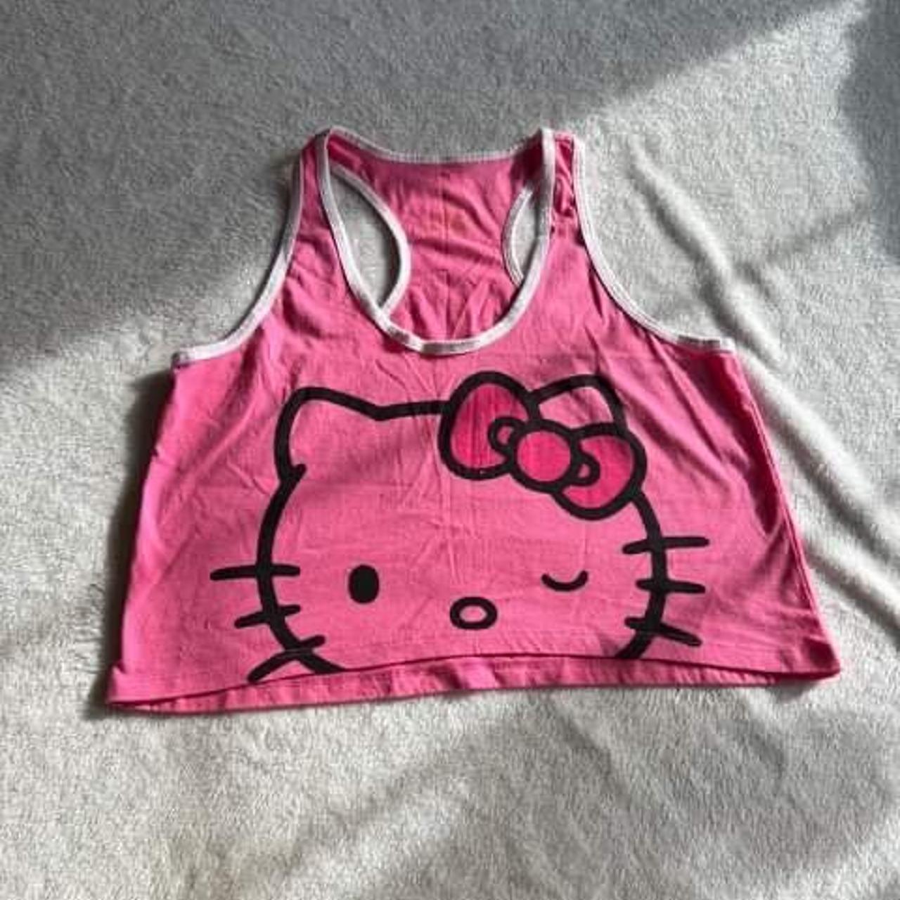 Y2K Hello Kitty pink tank top 🐱 Size: medium to... - Depop