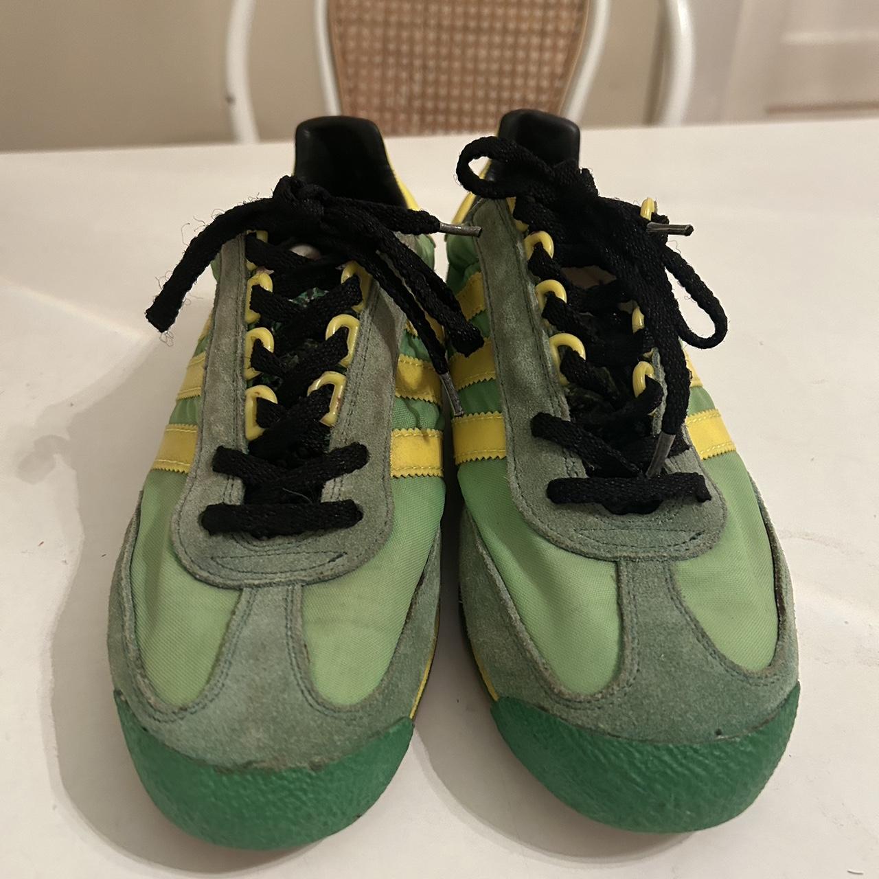 Adidas green and yellow trainers sale