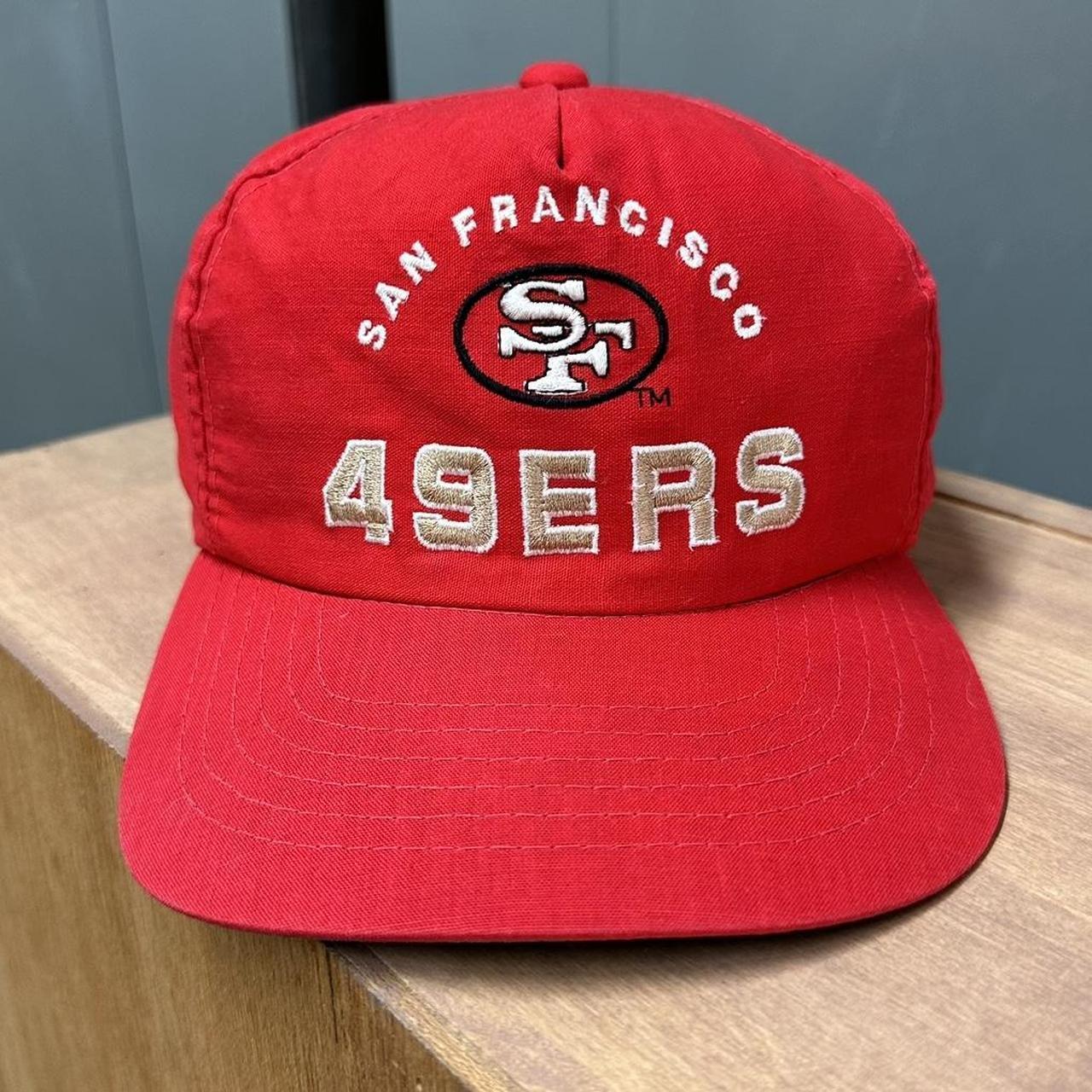 San Francisco 49ers Vintage Hat Snapback Cap 90s White Pinstripe