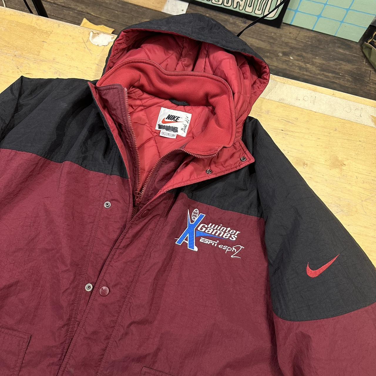 burgundy nike coat