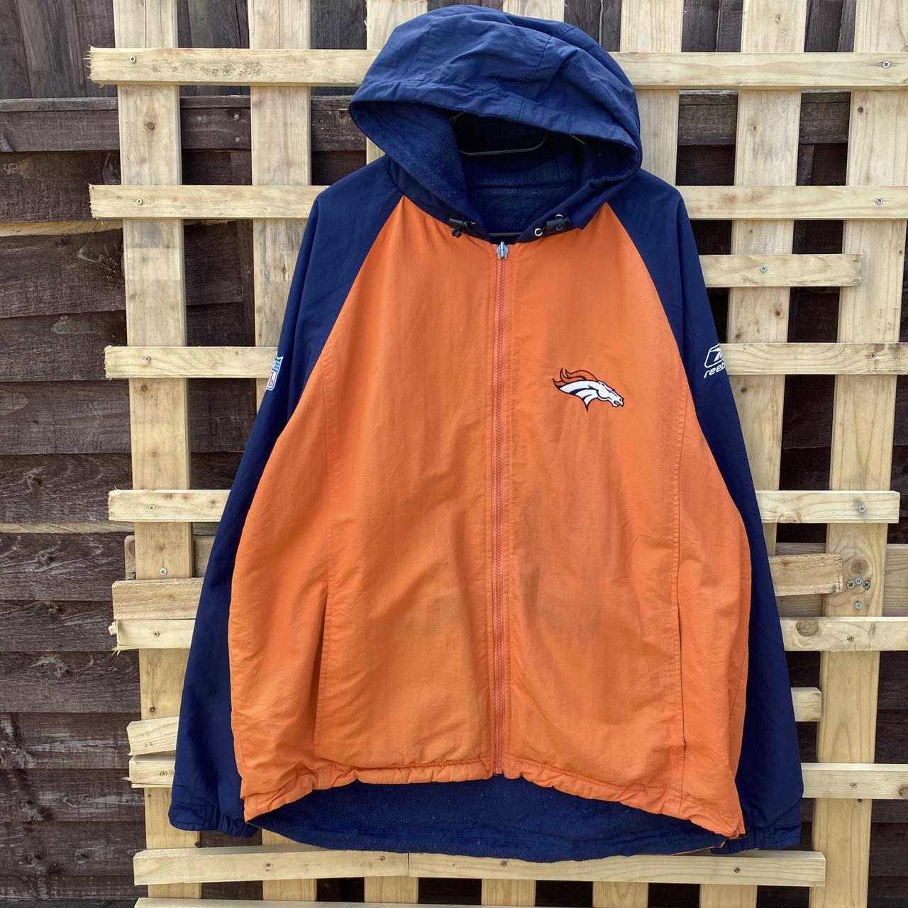 Denver Broncos Vintage Jacket Brand:Reebok Size-XL - Depop