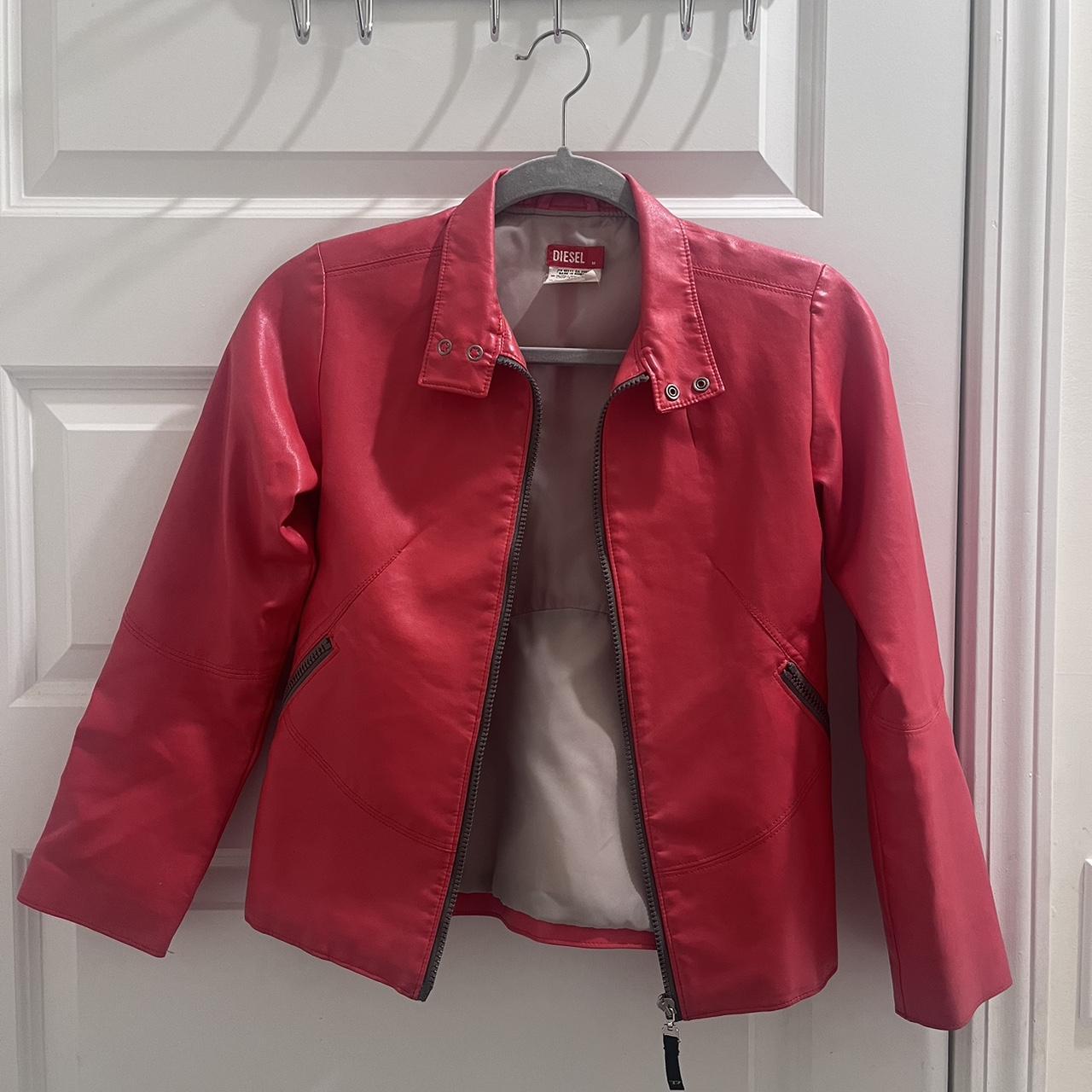 REPOP Diesel red leather jacket - Size medium but... - Depop