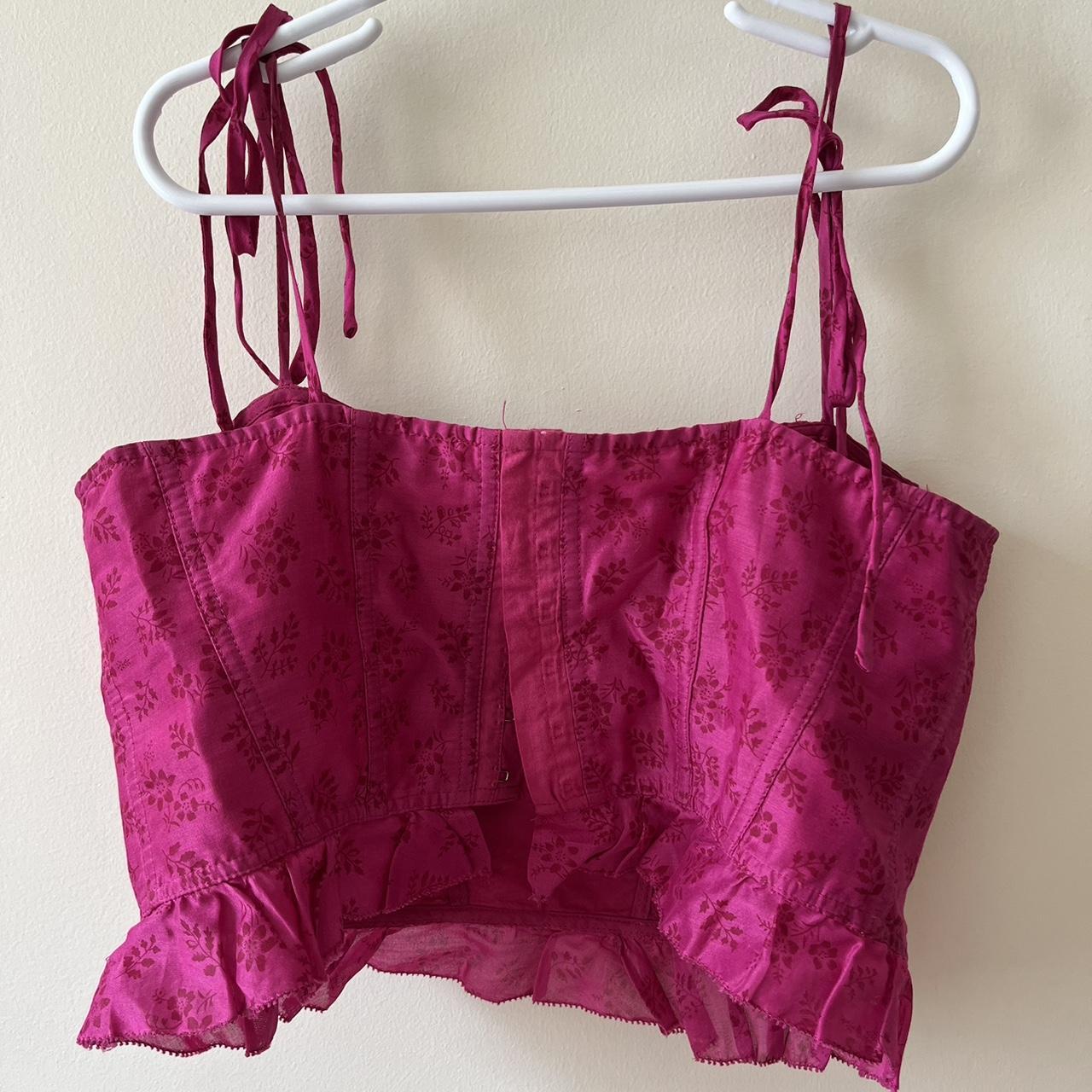 Ulla Johnson Women's Pink Corset | Depop