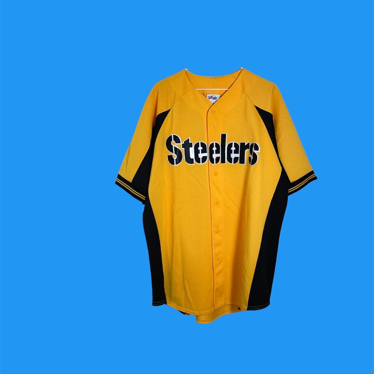 Vintage Majestic Pittsburgh Steelers Baseball Style - Depop