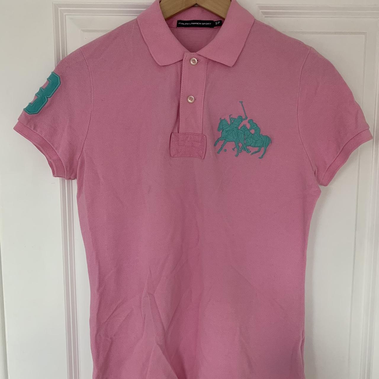 Polo Ralph Lauren Sport Light Pink Polo Shirt with... Depop