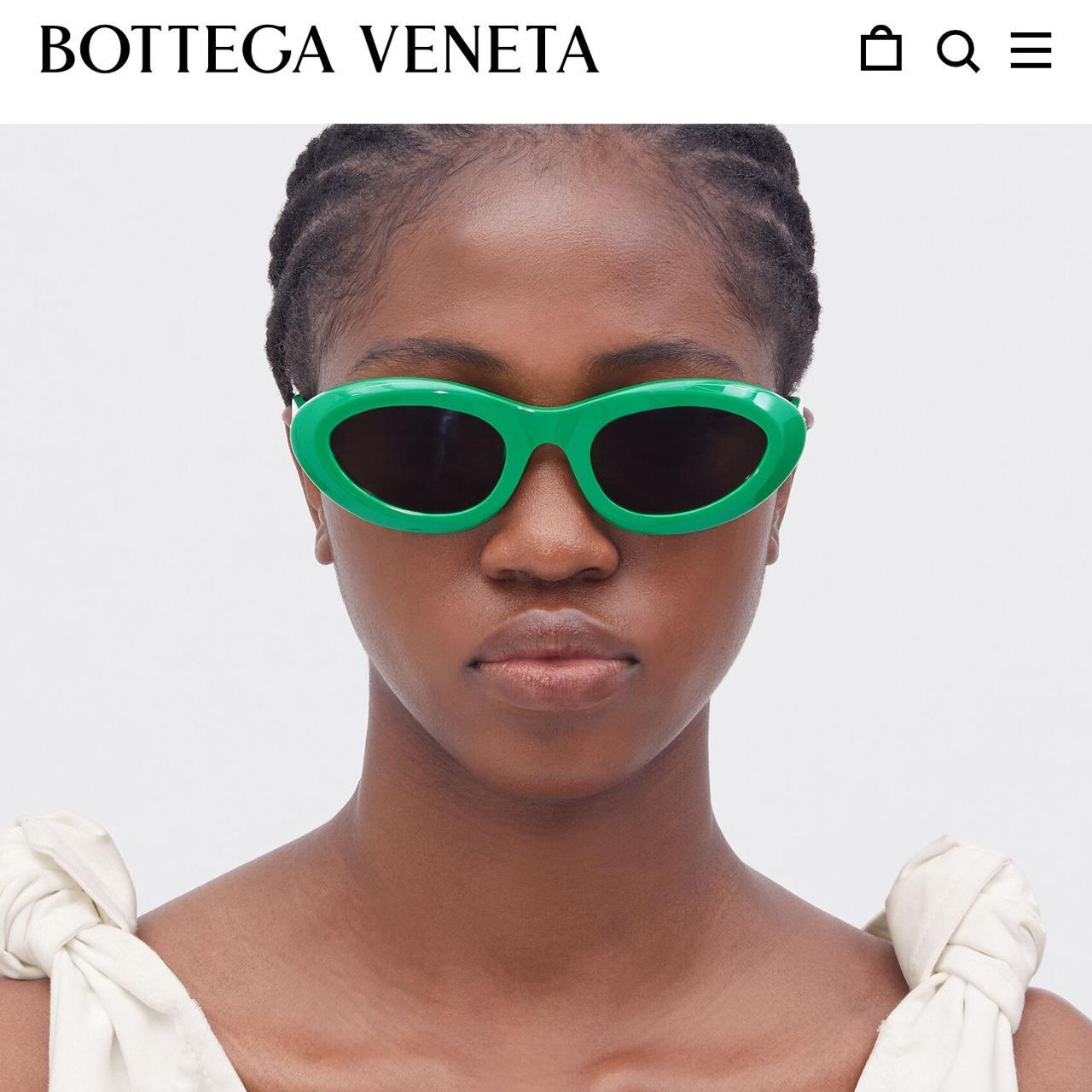 Bottega Veneta bombe green sunglasses! Originally... - Depop