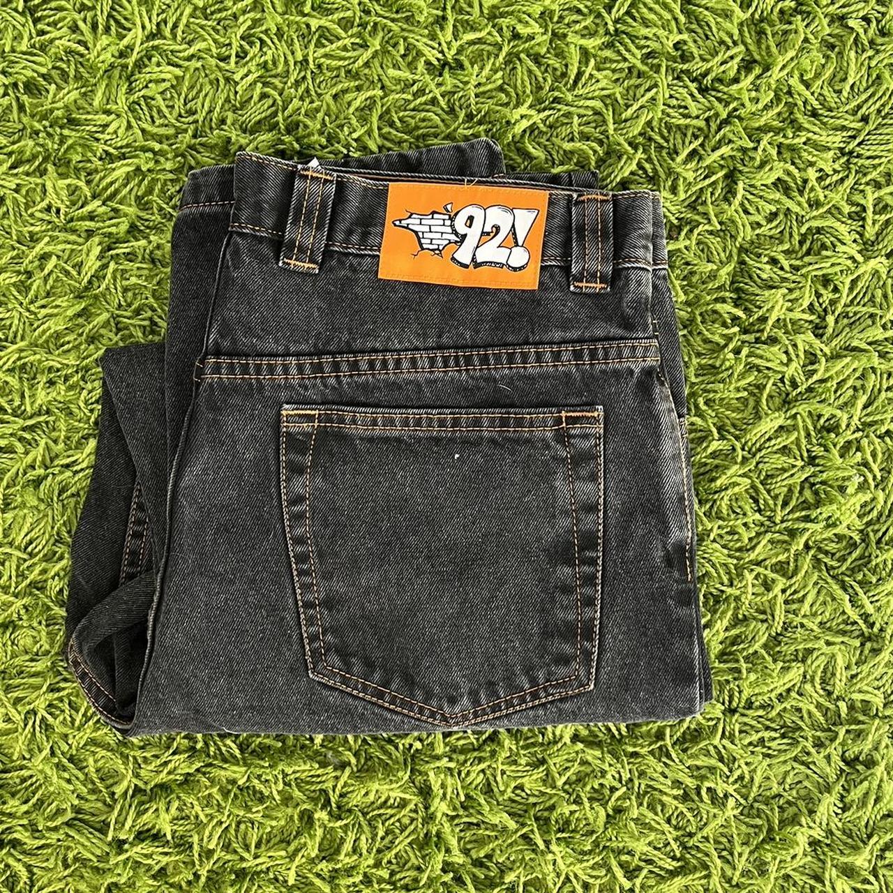 POLAR SKATE CO 92 Denim black with orange stitching...