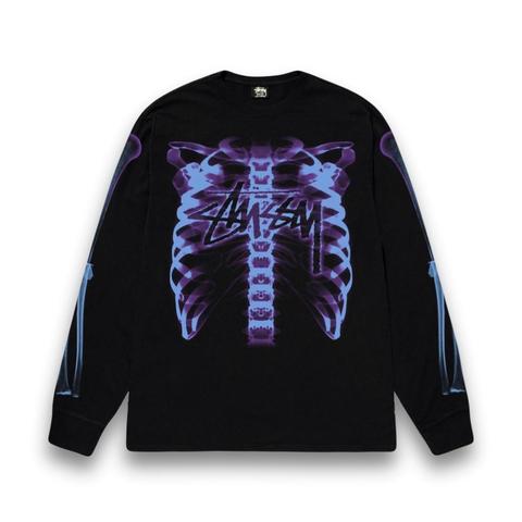 Stussy Rib Cage Zip Hoodie Black White ステューシー Stussy Rib Cage Zip Hoodie Black/White Men's - SS24 - US