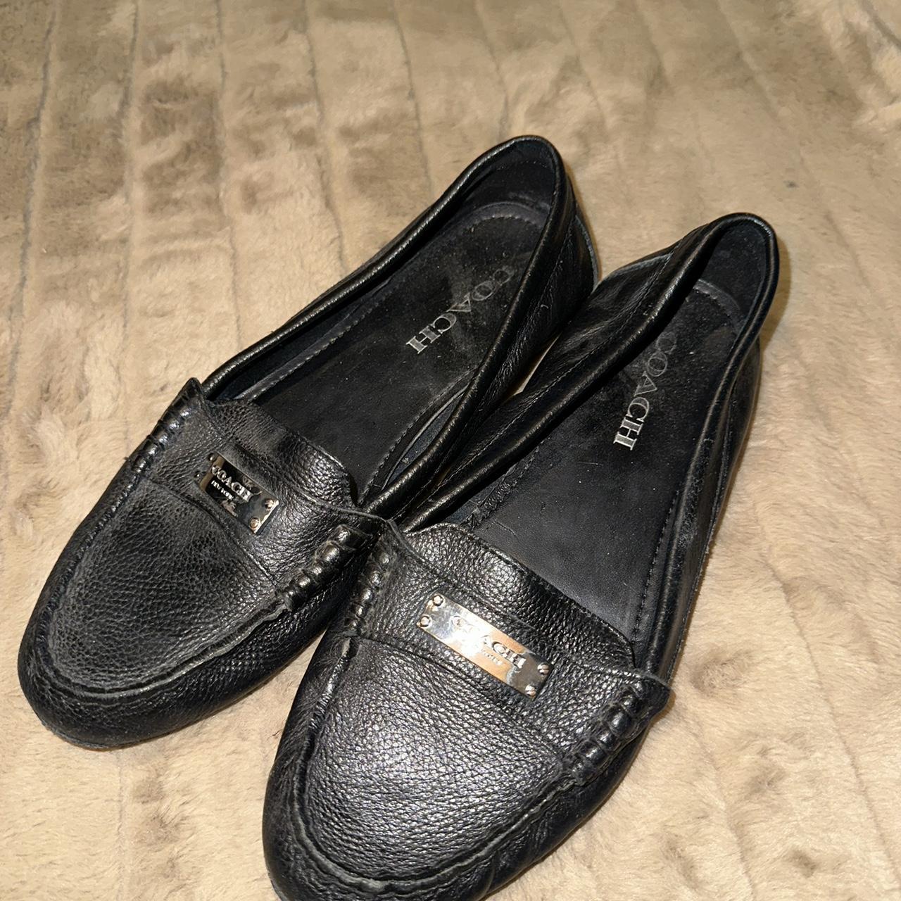 Flats Black Coach Loafers Womens COACH Leather Flats Loafers Black