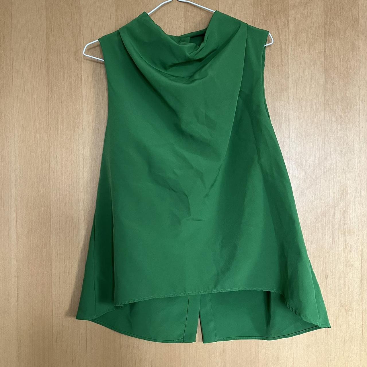 Zara Women's Green Blouse | Depop