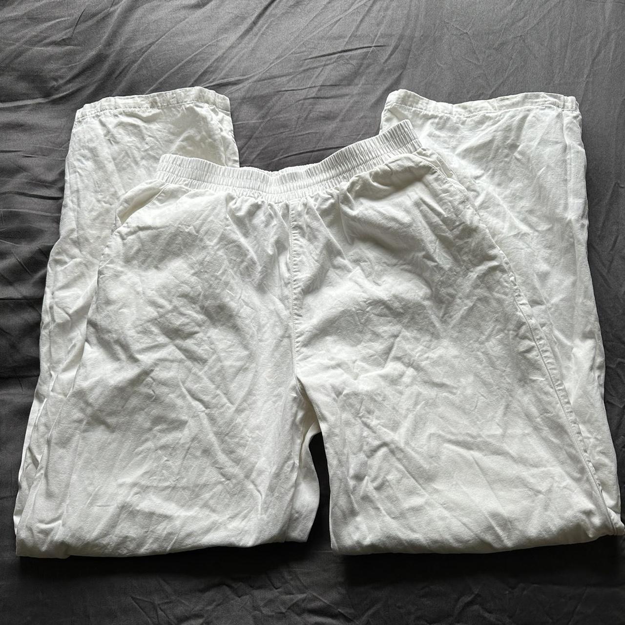 Apana Pants Women's Large Pull On Drawstring - Depop