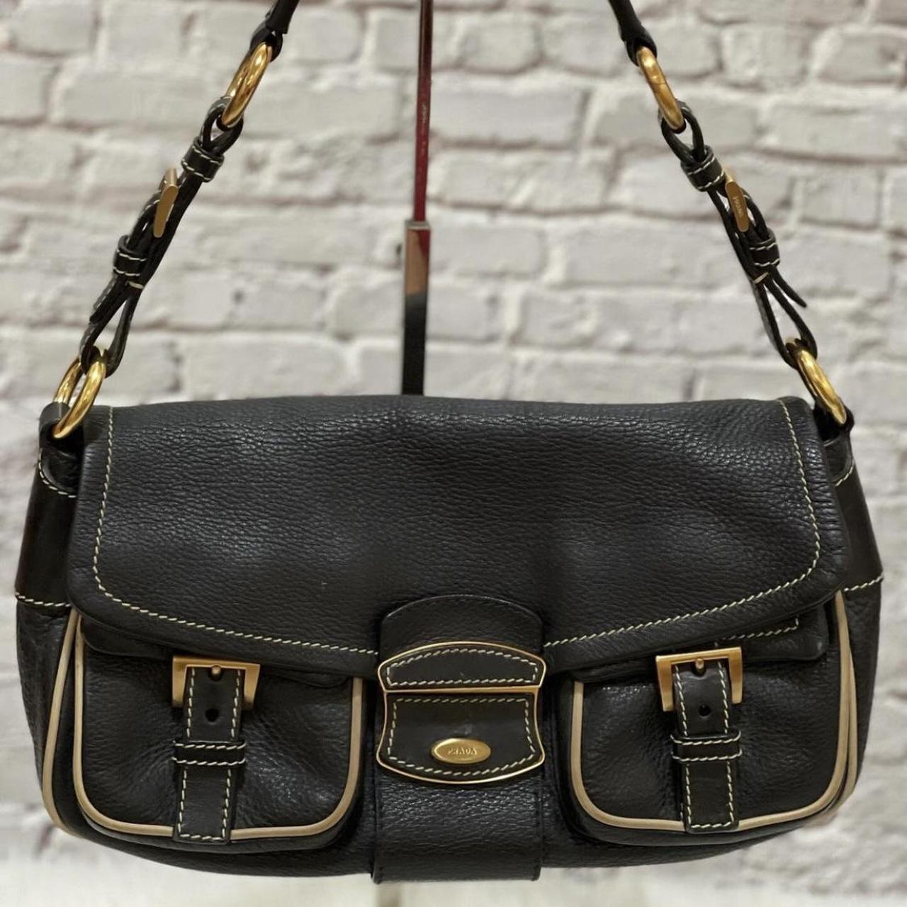 Prada authentic baguette bag in a black