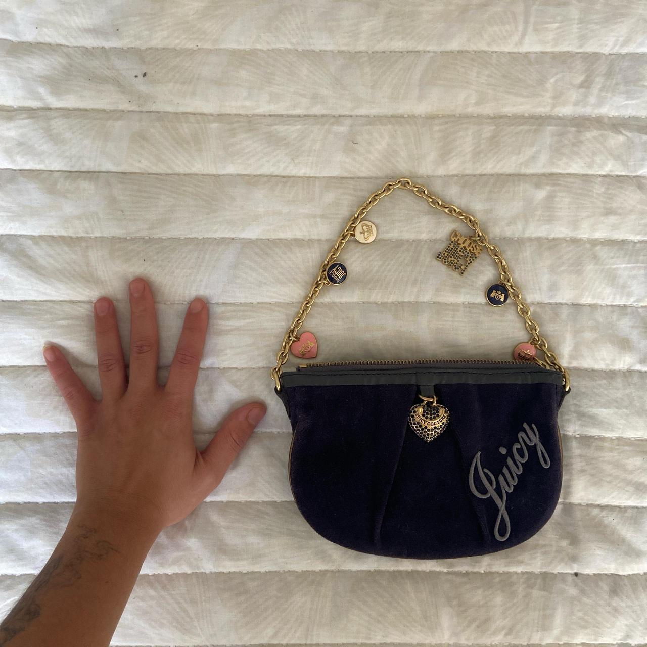 Y2K Juicy Couture mini charm velour handbag. Good | Depop Y2K Juicy Couture mini charm velour handbag. Good | Depop