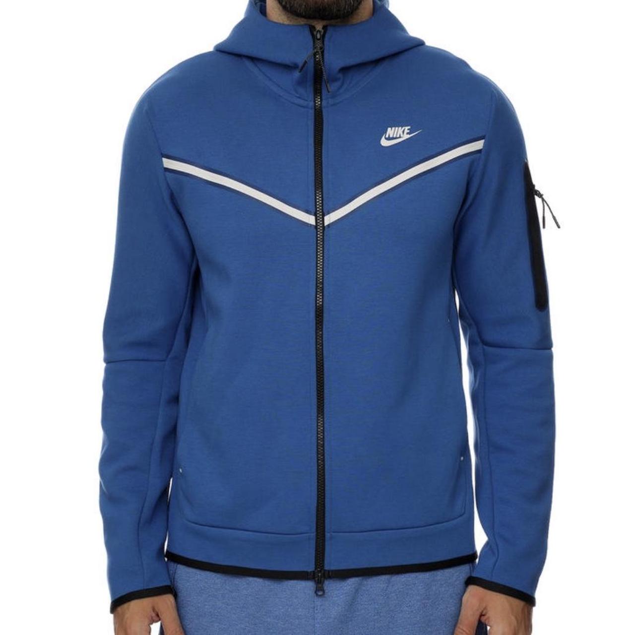 Brand New - Nike Tech Fleece Hoodie ‘Blue’ -... - Depop