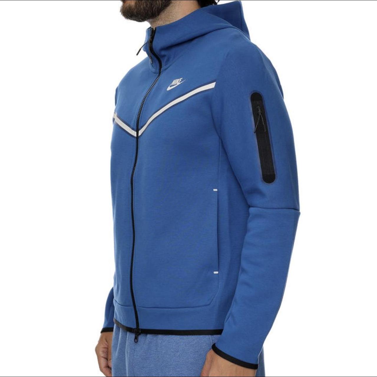 Brand New Nike Tech Fleece Hoodie ‘Blue’ Depop