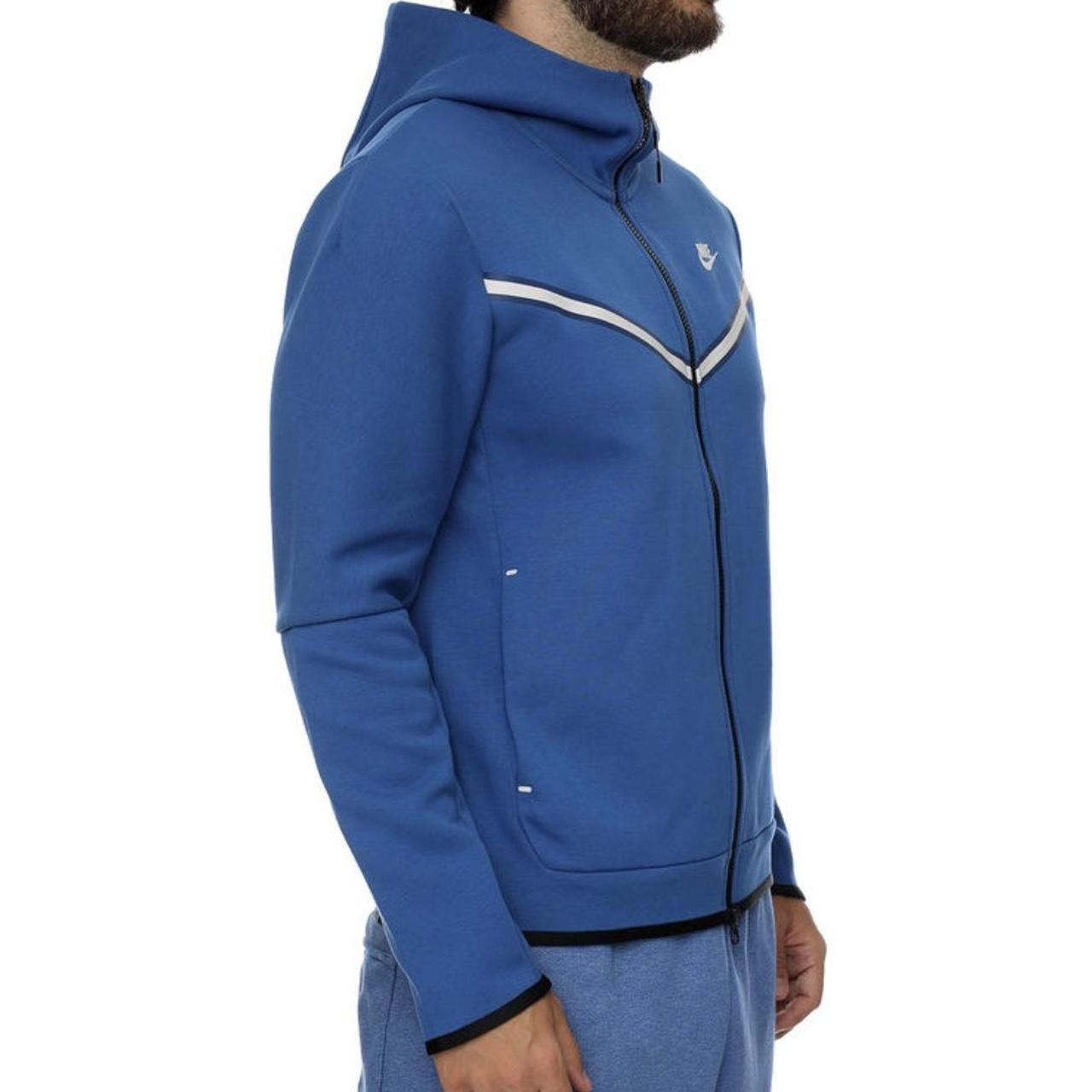Brand New Nike Tech Fleece Hoodie ‘Blue’ Depop