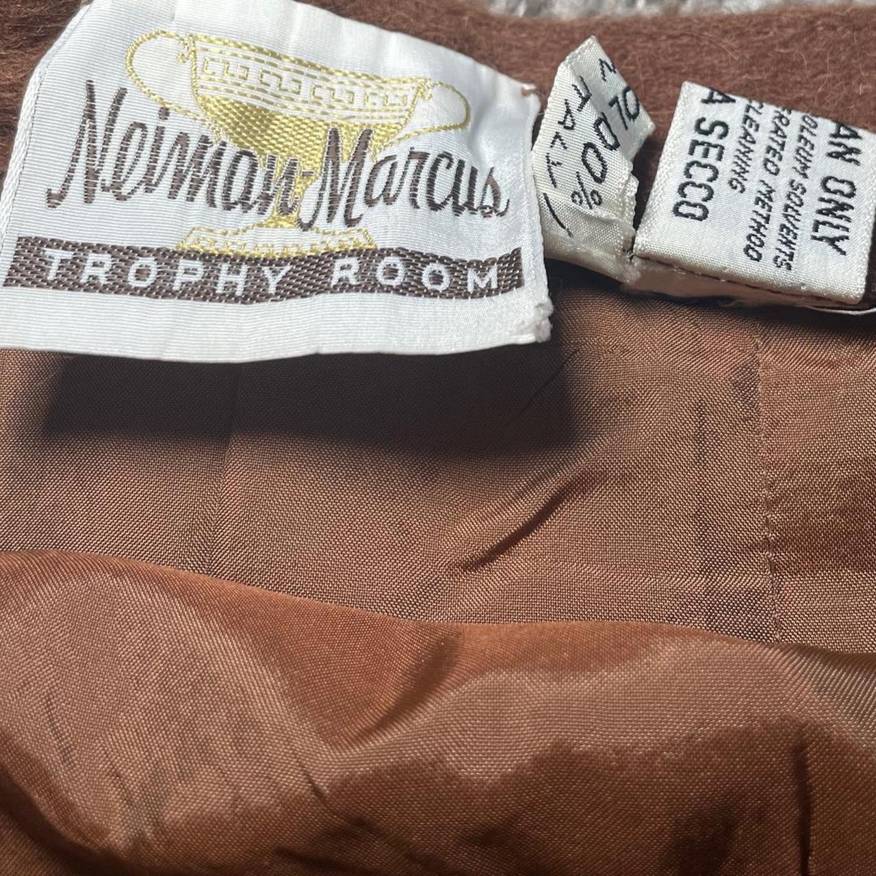 Vintage Neiman Marcus Trophy Room Wool Midi Skirt... Depop