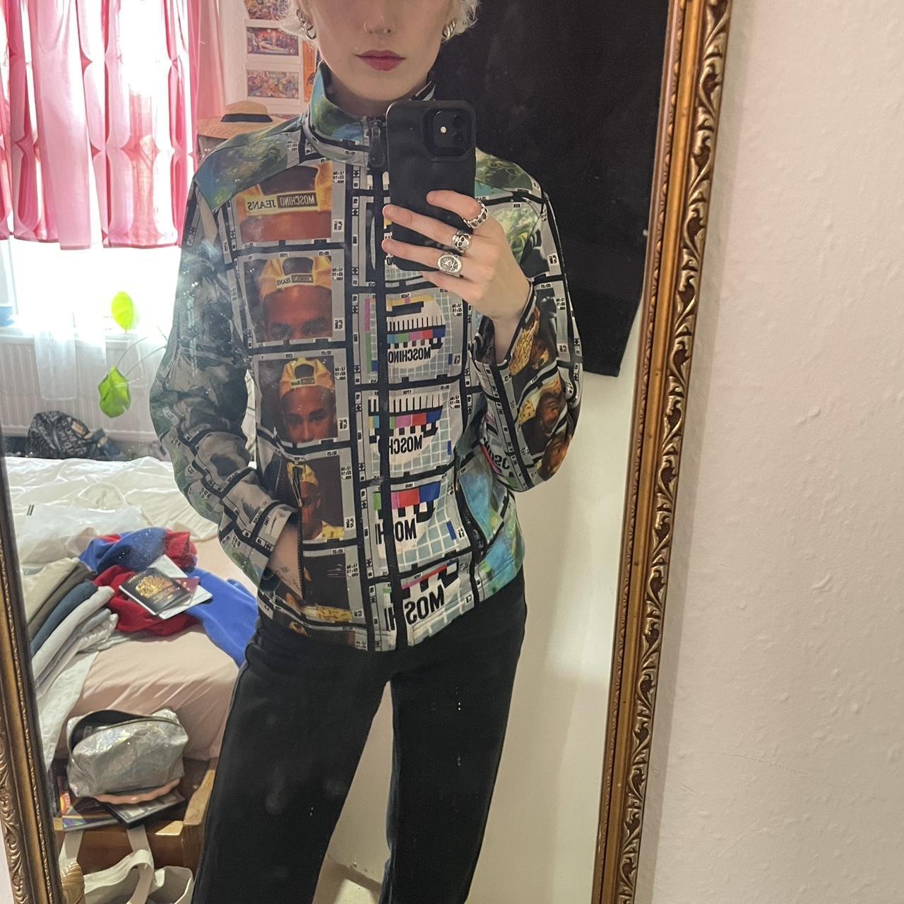 【アーカイブ】MOSCHINO JEANS 花柄 パッチワーク 転写 ジャケット Amazing vintage moschino jeans 1996 crazy jacket.  | Depop