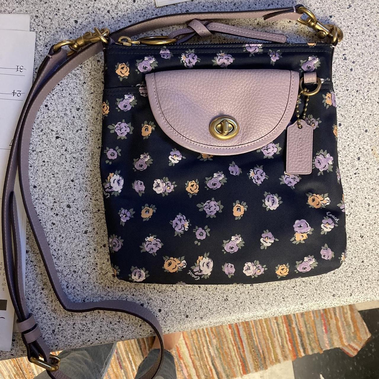 Purple crossbody coach purse online