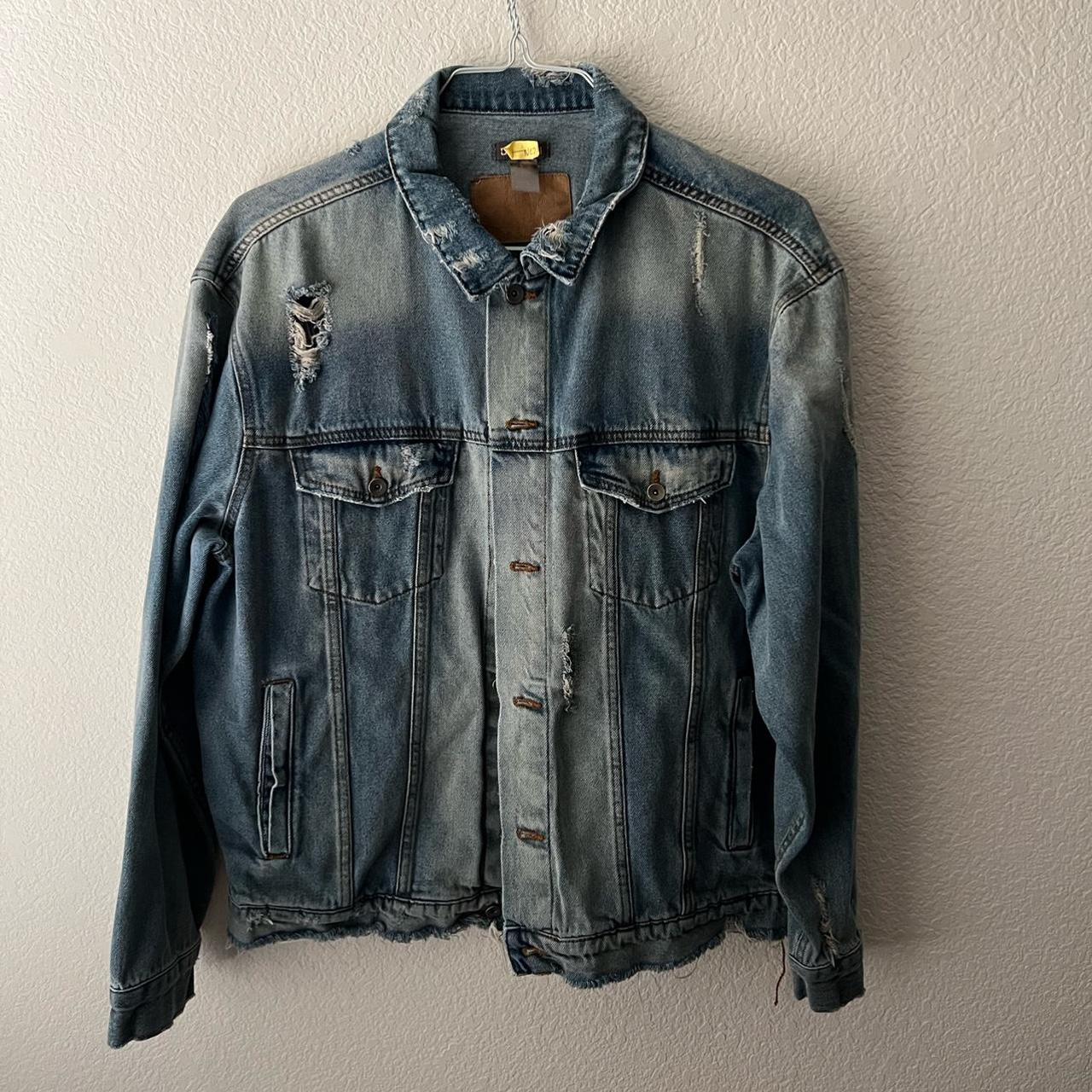 H&m distressed outlet denim jacket