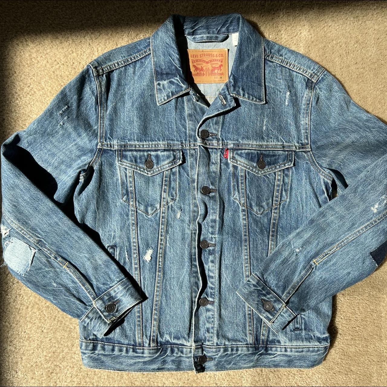 Levi's distressed shop trucker jacket