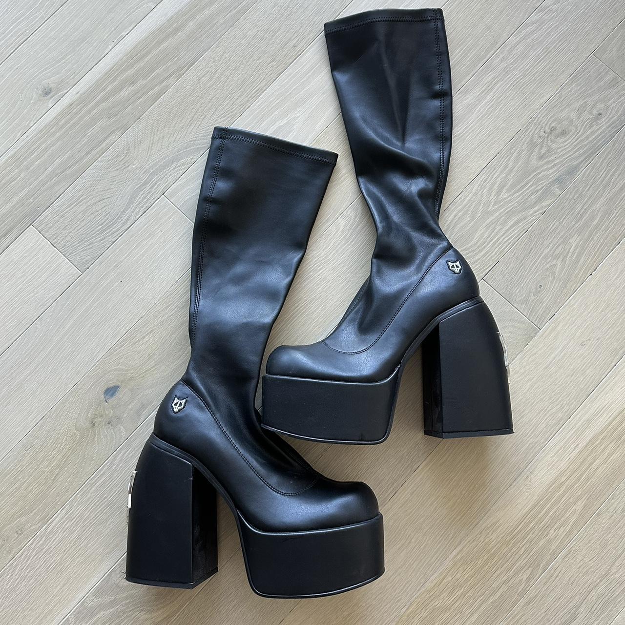 Naked Wolfe Black Platform Boots Depop