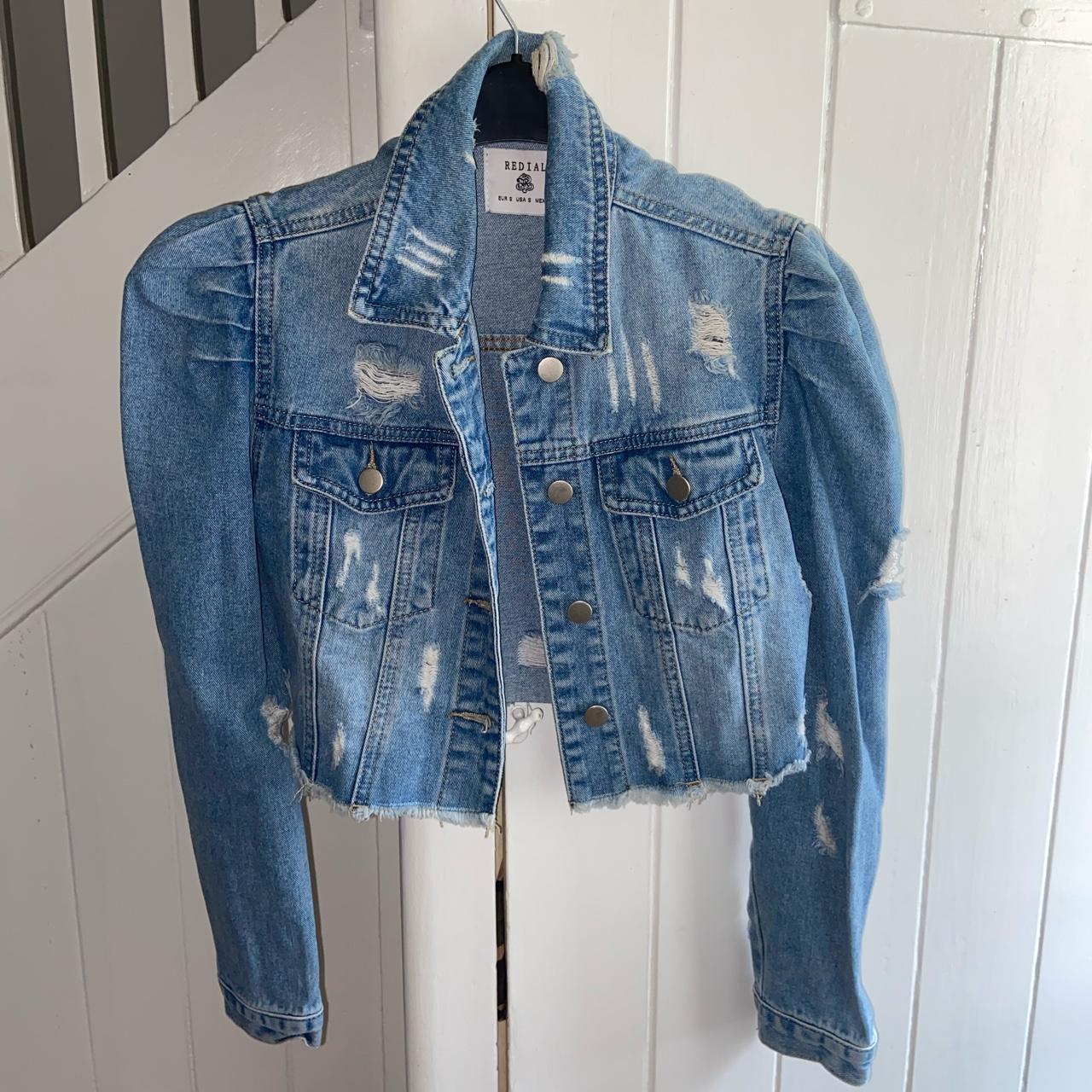 PRETTY LITTLE THING puff shoulder denim jacket