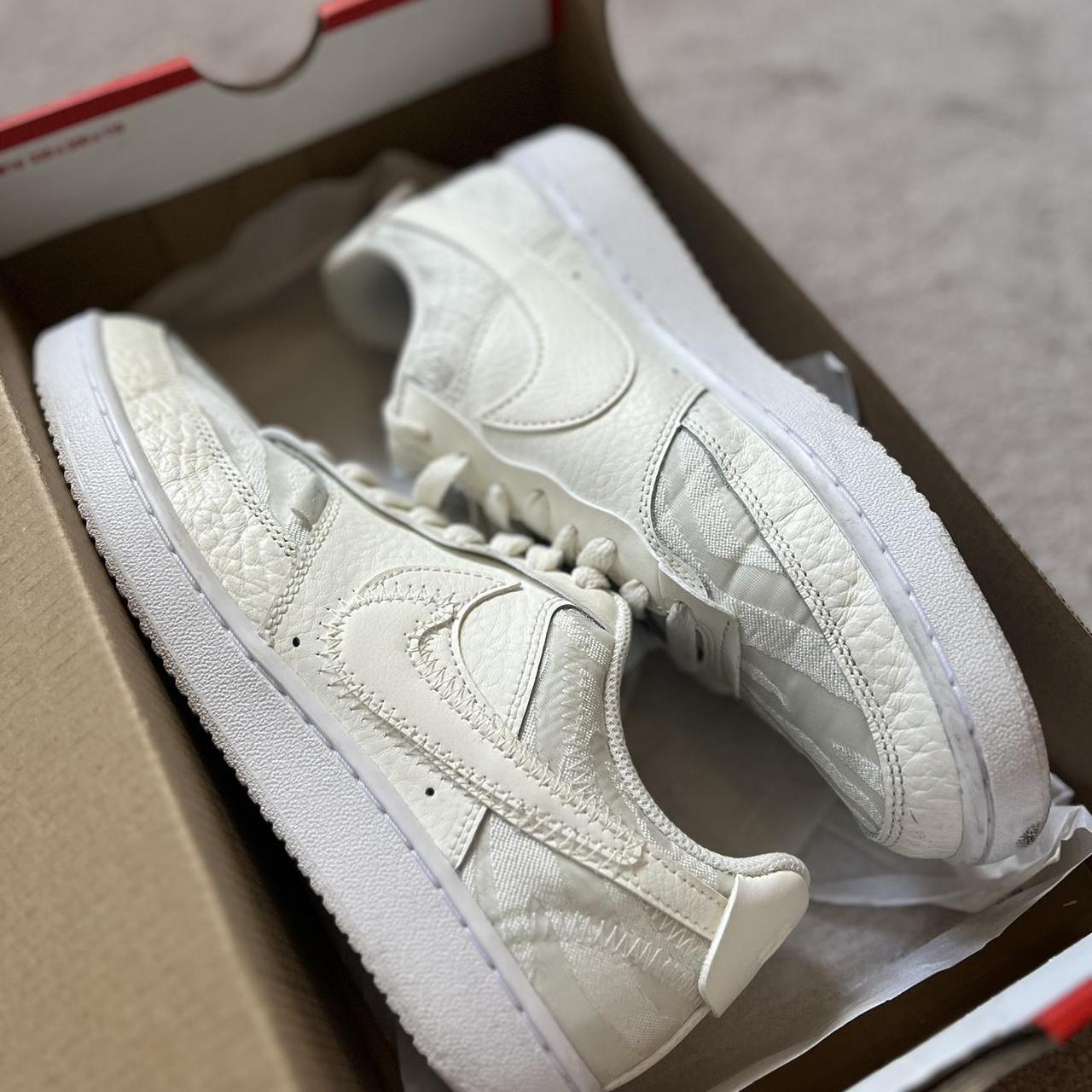 nike court vision low sail white and aura