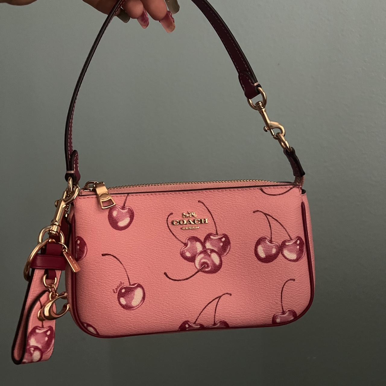 Coach Trigger Snap Bag Charm W/ outlets Strawberry Print