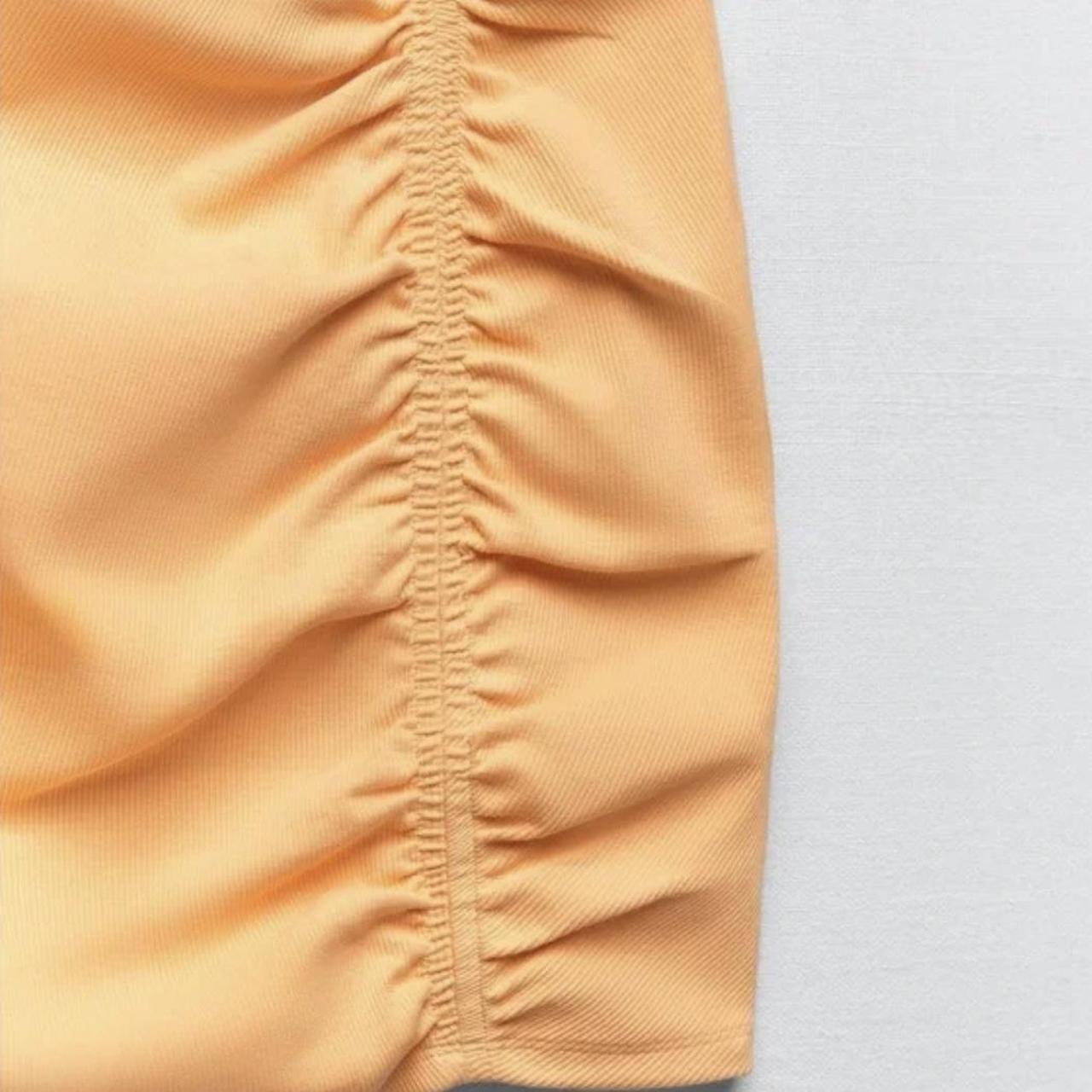 Zara Women's Orange Skirt Depop