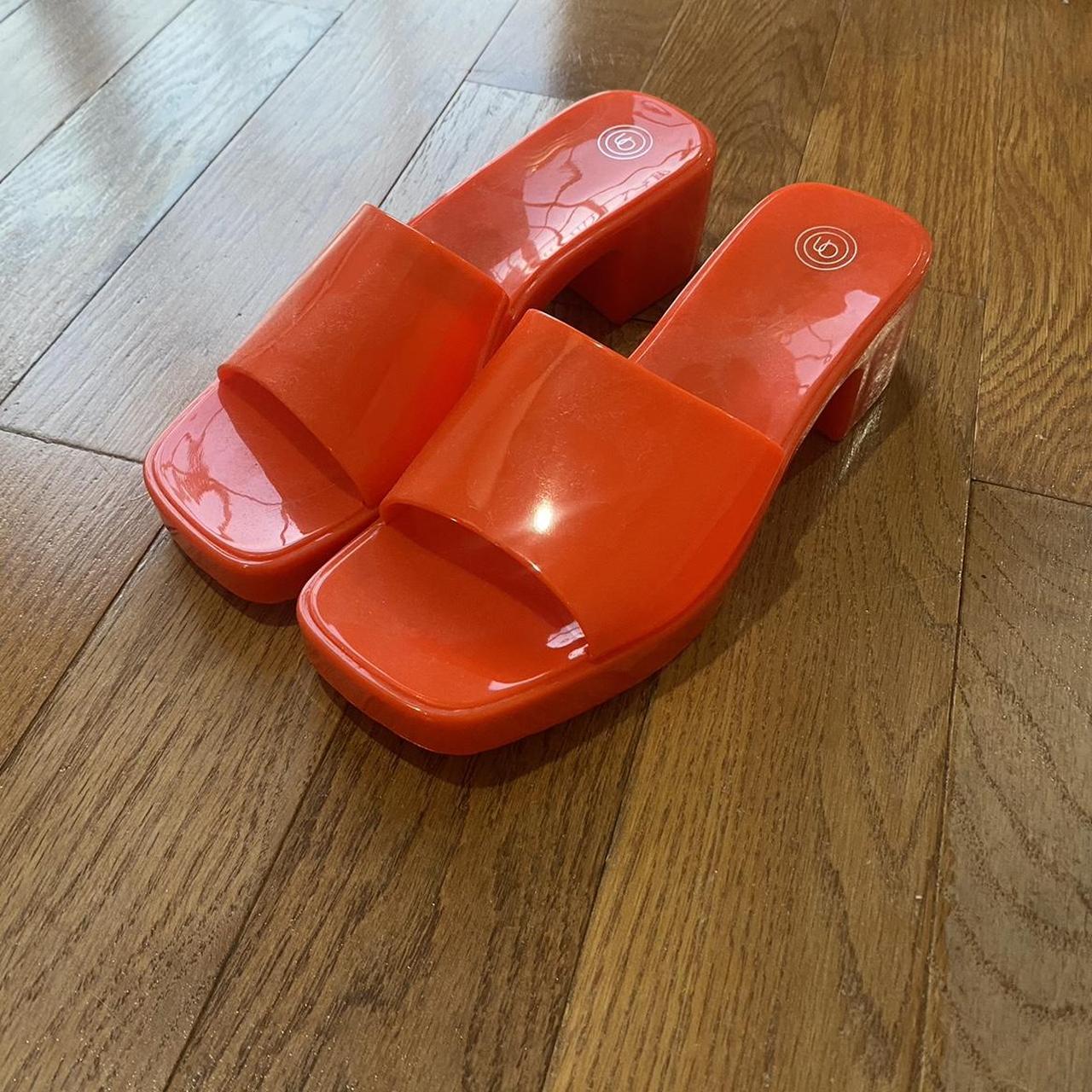 Urban Outfitters Women's Orange Sandals | Depop