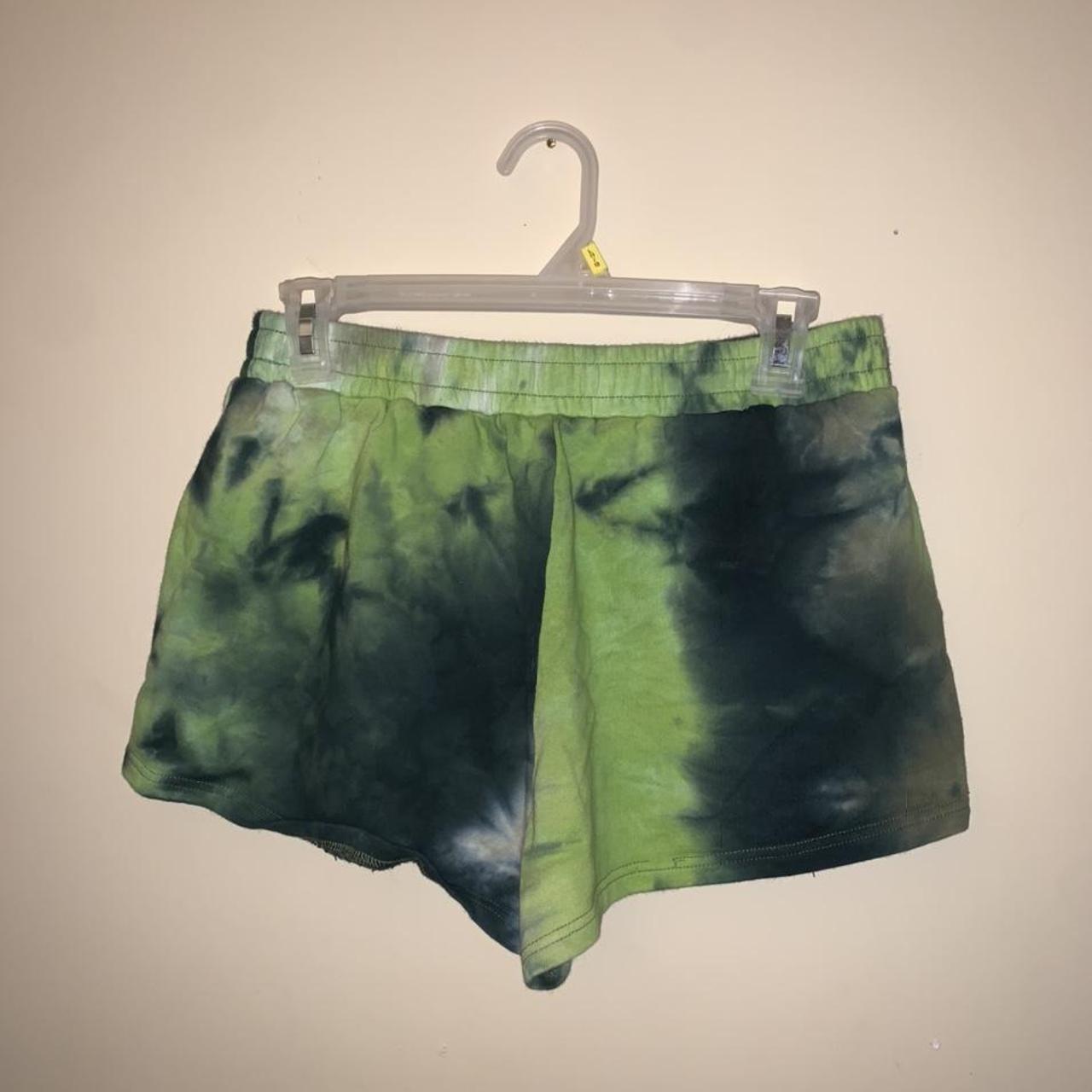 very comfy green tye dye short short from - Depop