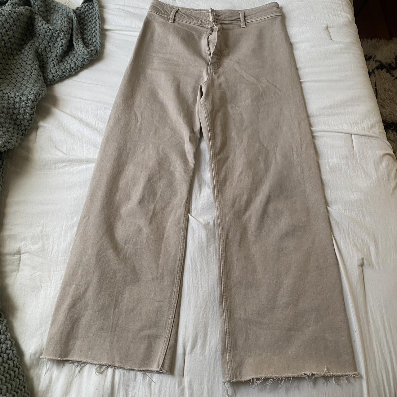 Women's Tan and Cream Trousers | Depop