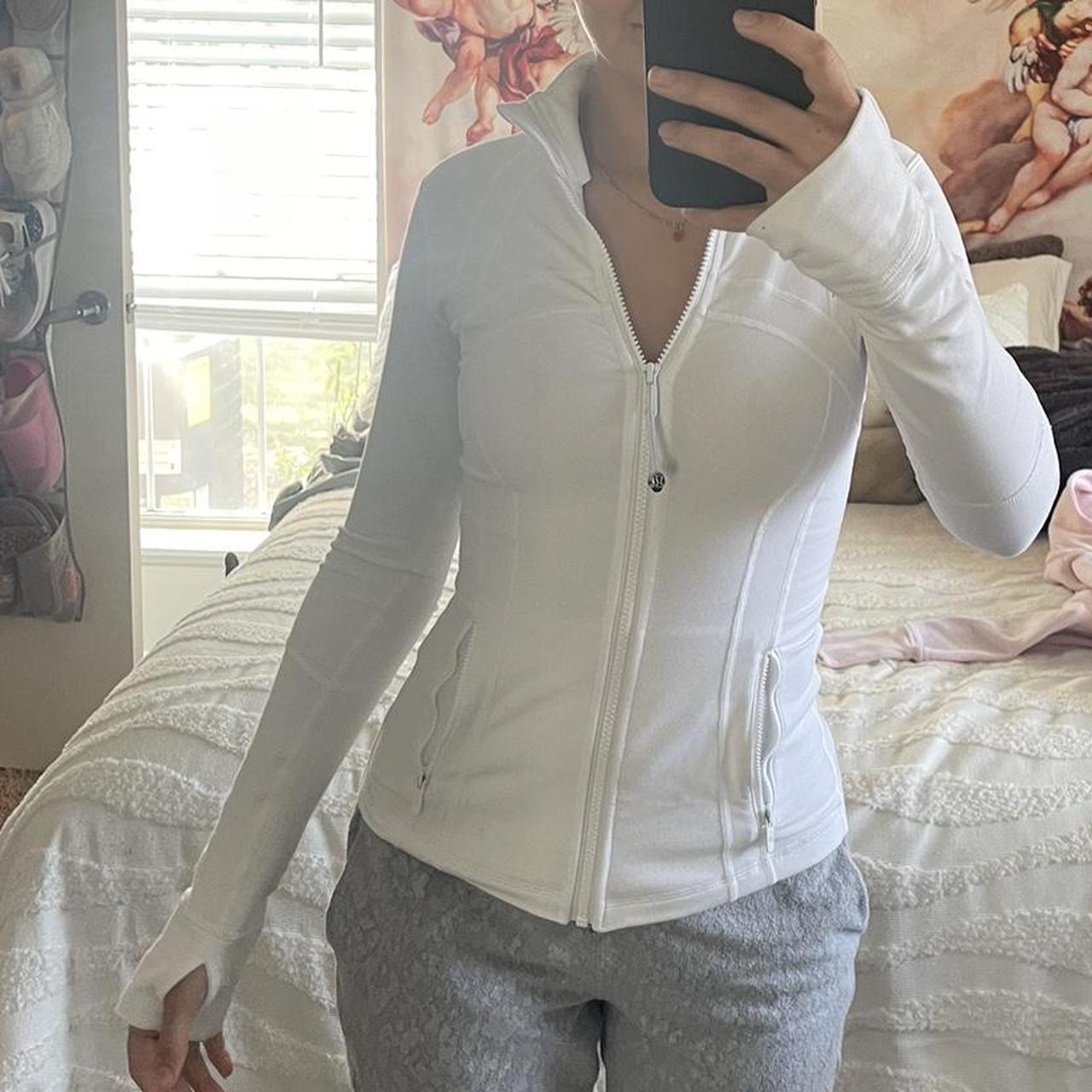 White Lululemon Define Jacket Size 2 WORN... - Depop