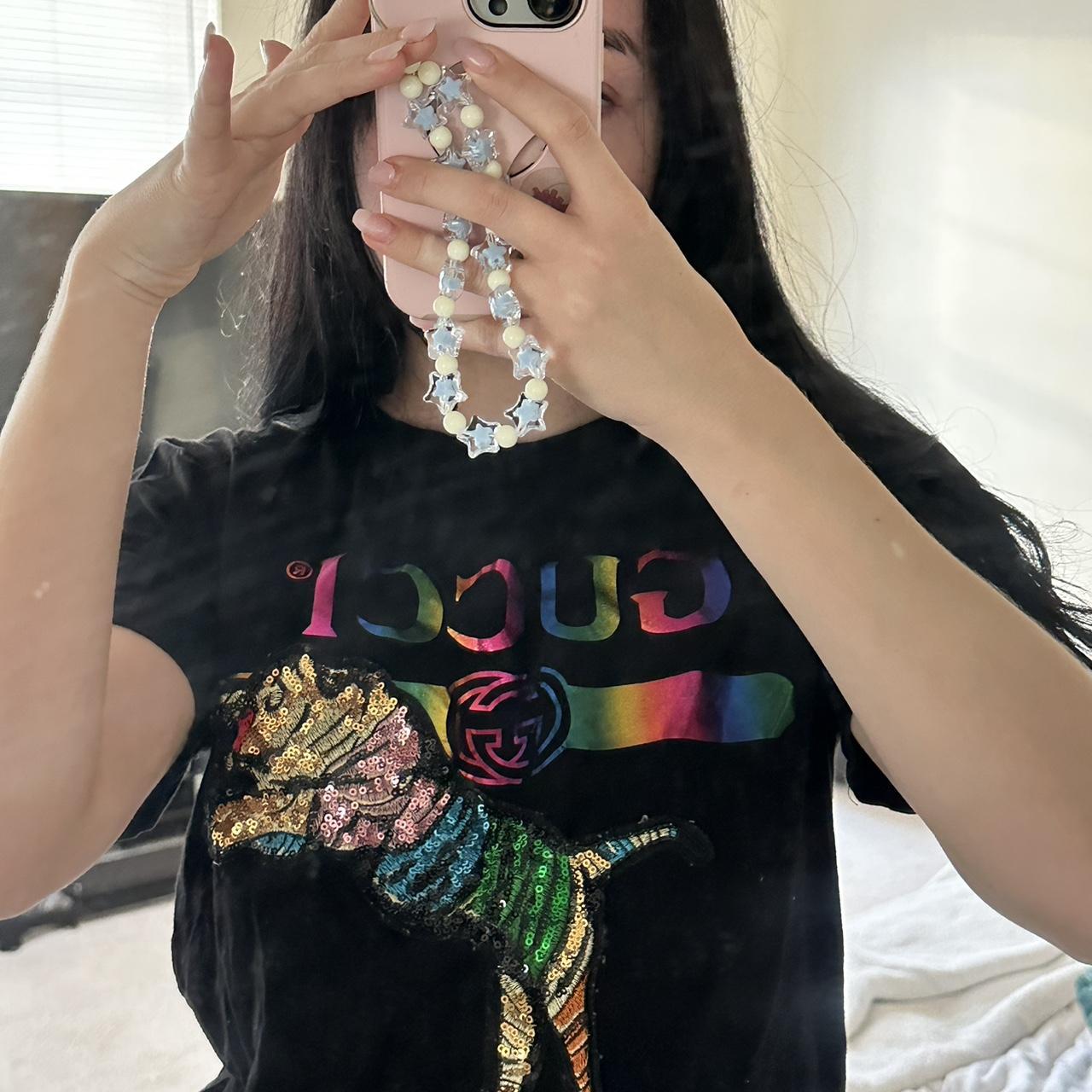 Gucci fashion sequin tee